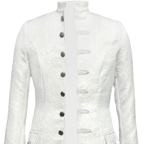 Men's Black Victorian Renaissance Steampunk Coat - Picture 5 of 12